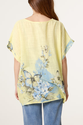 Pure Cotton Necklace Butterfly Top