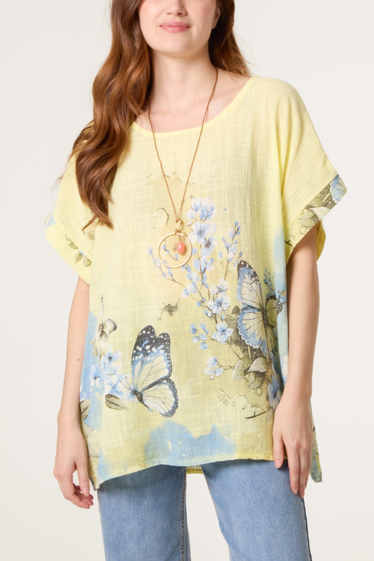 Pure Cotton Necklace Butterfly Top