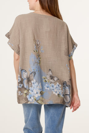 Pure Cotton Necklace Butterfly Top