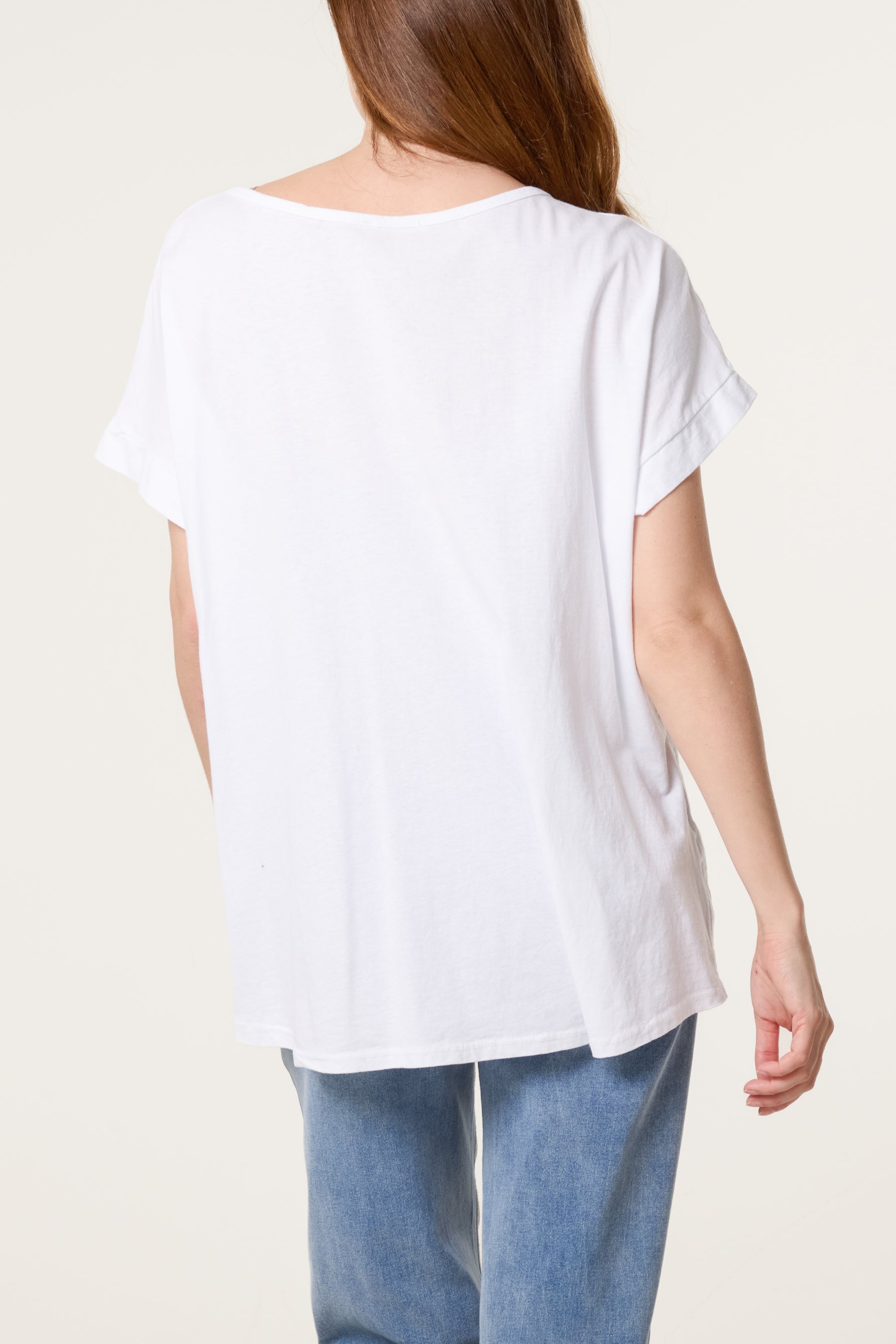Linen Blend Short Sleeve Top