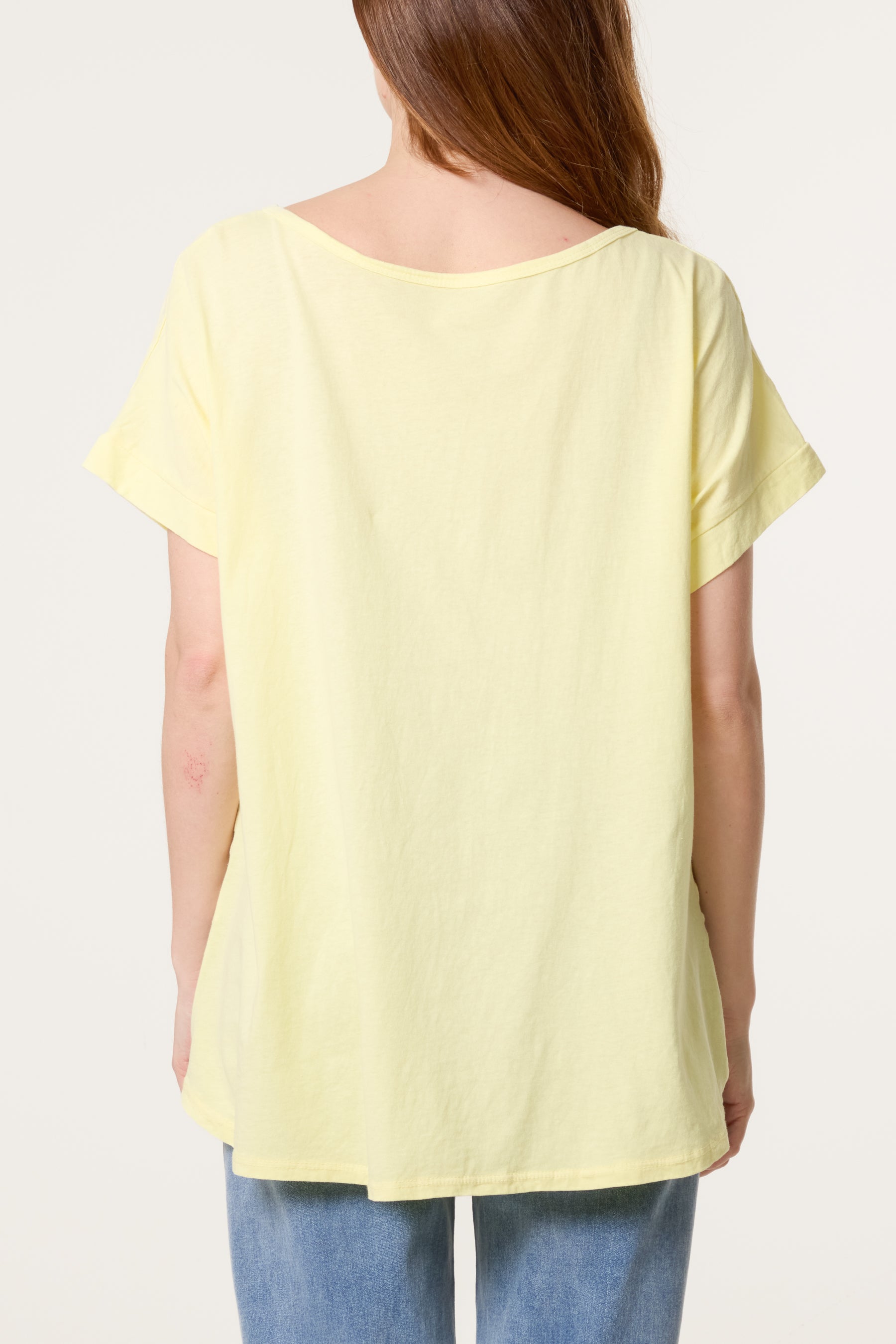 Linen Blend Short Sleeve Top