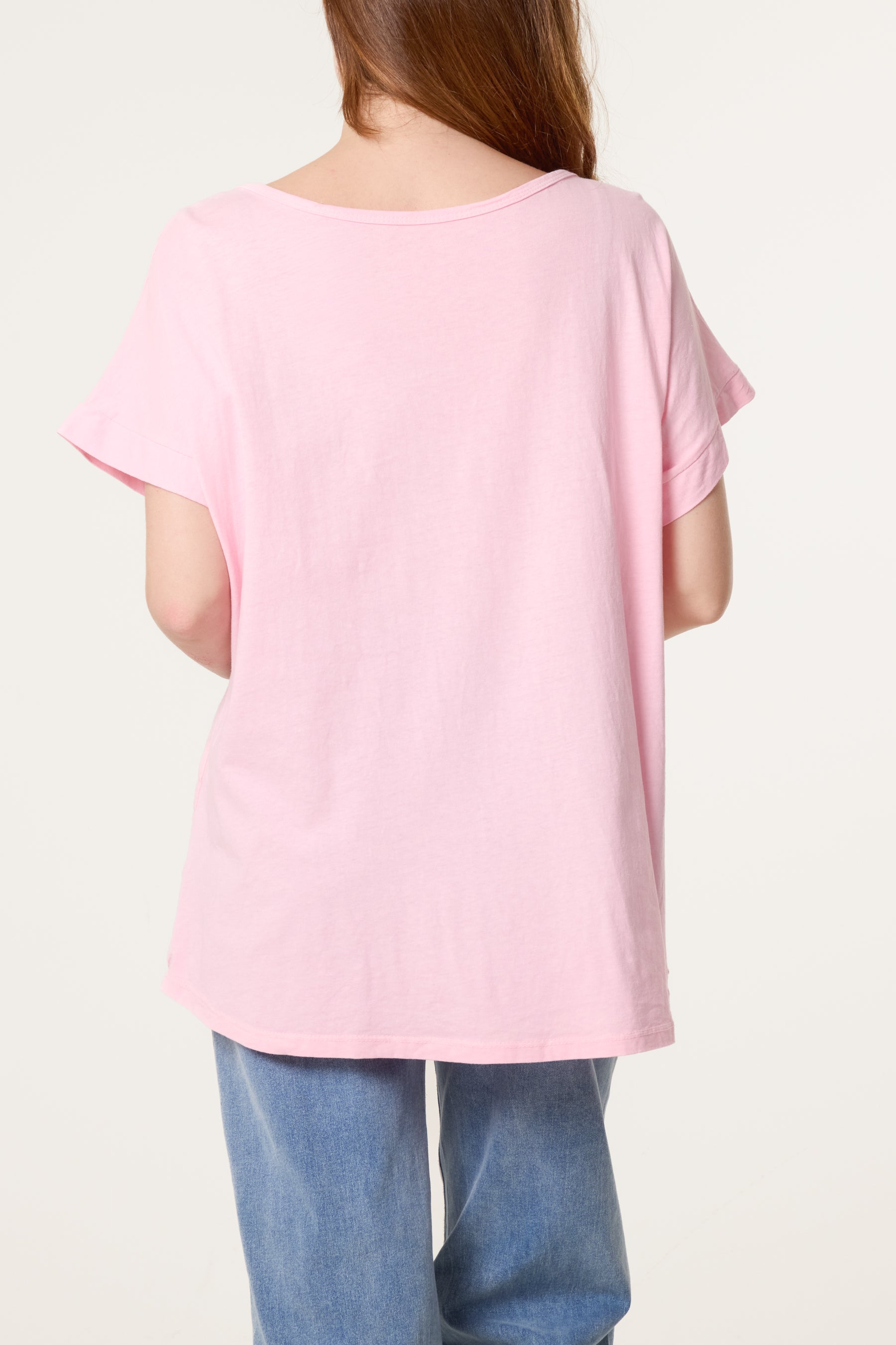 Linen Blend Short Sleeve Top