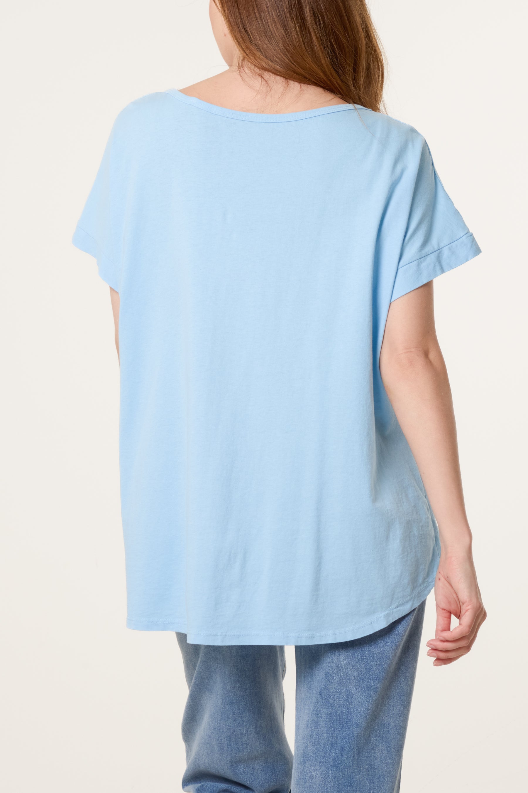 Linen Blend Short Sleeve Top