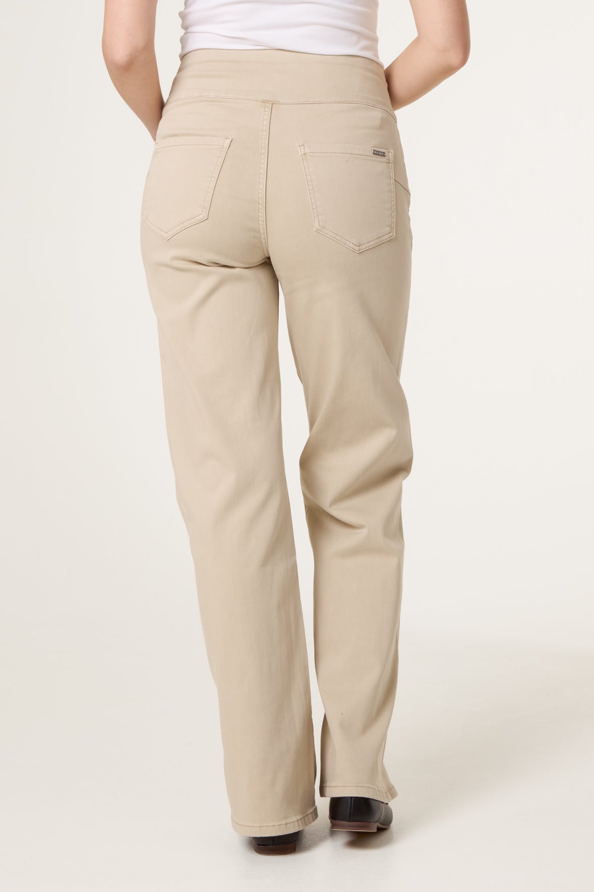 Wide Leg Stretch Waistband Trousers