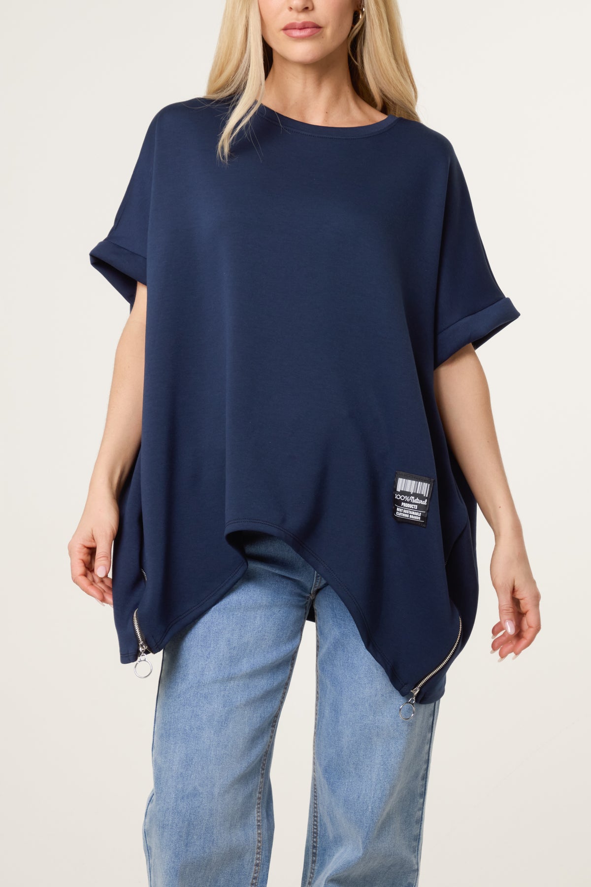 Soft Touch Side Zip Sweat Top