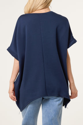 Soft Touch Side Zip Sweat Top