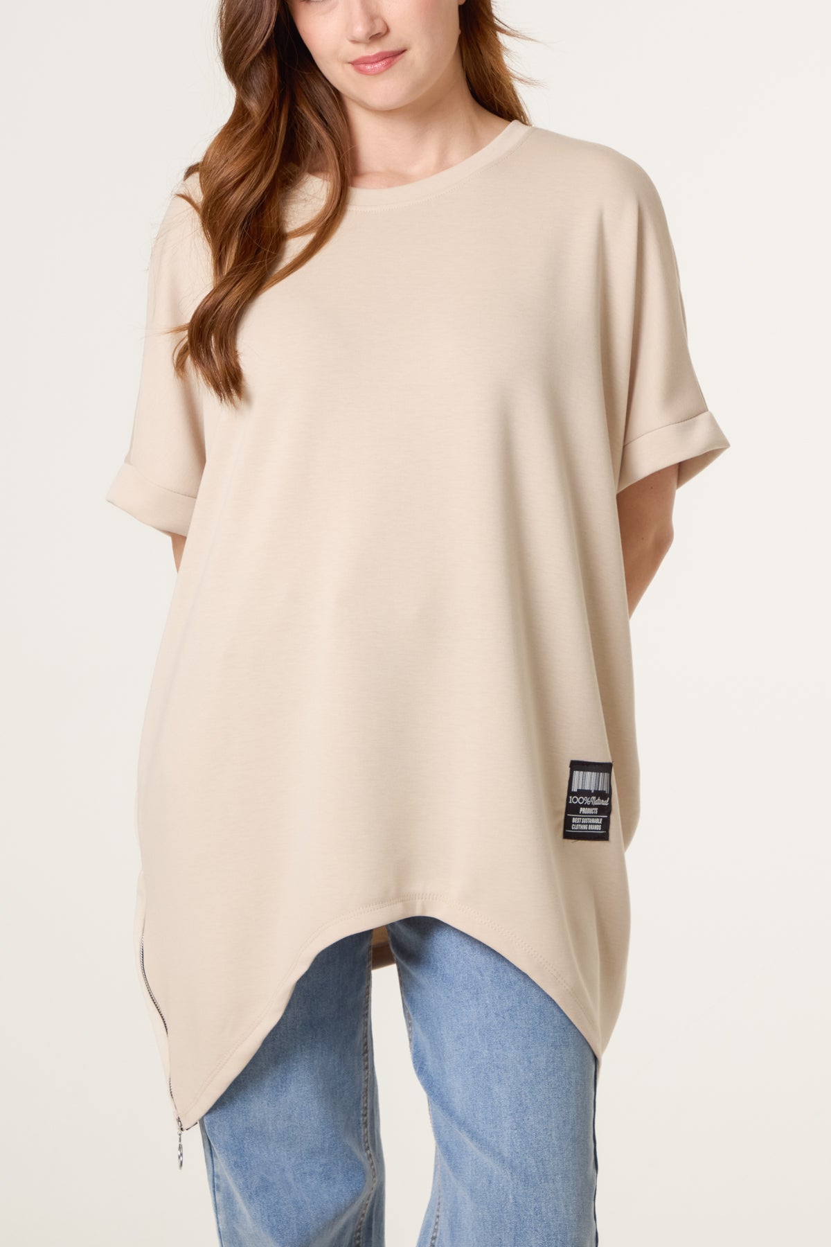 Soft Touch Side Zip Sweat Top