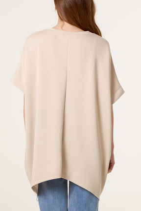 Soft Touch Side Zip Sweat Top