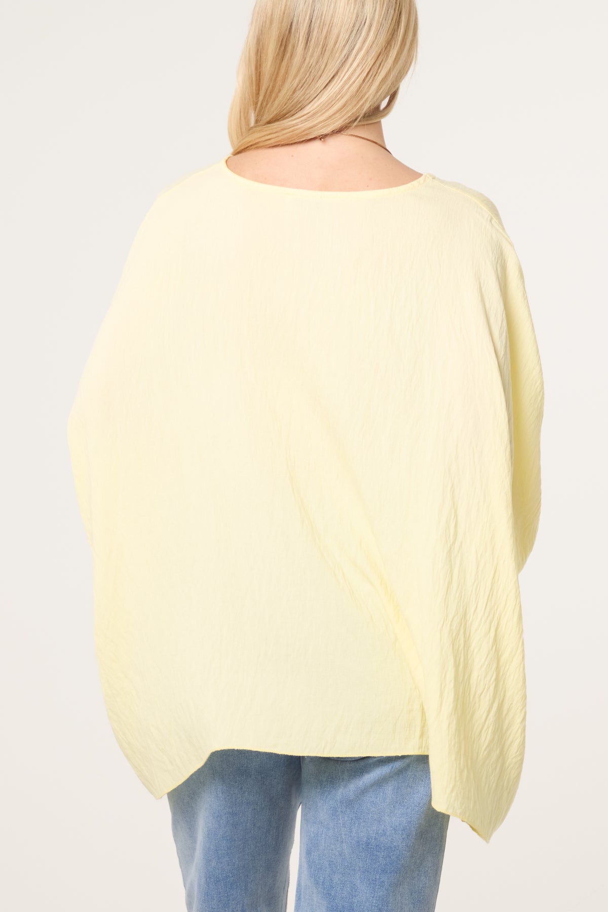 Necklace Batwing Asymmetric Hem Top