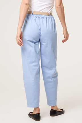 Belted Front Pocket Barrel Trousers