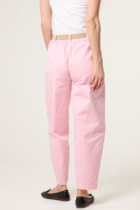 Belted Front Pocket Barrel Trousers