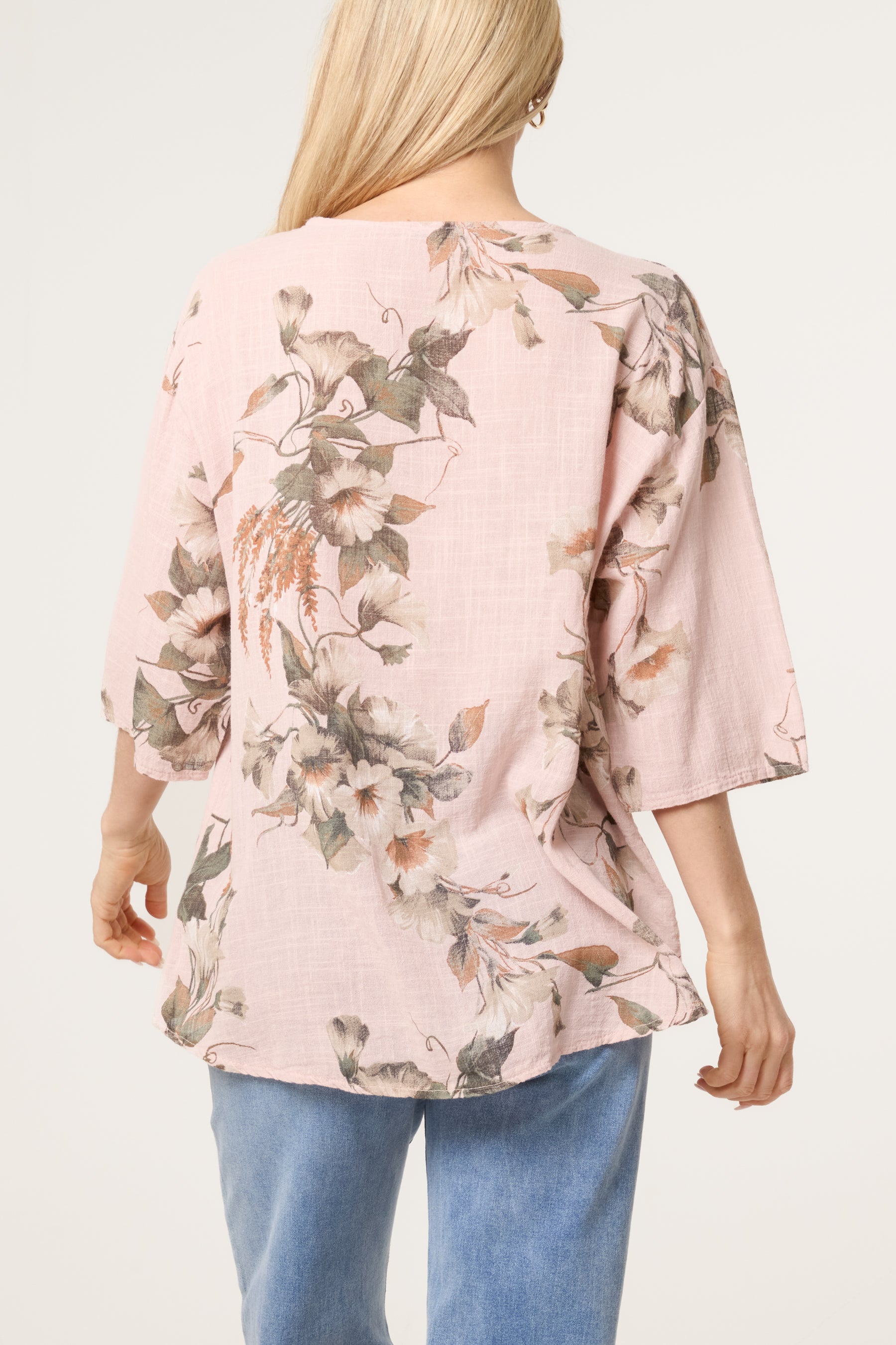 Floral Pure Cotton Short Sleeve Top