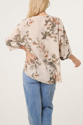 Floral Pure Cotton Short Sleeve Top
