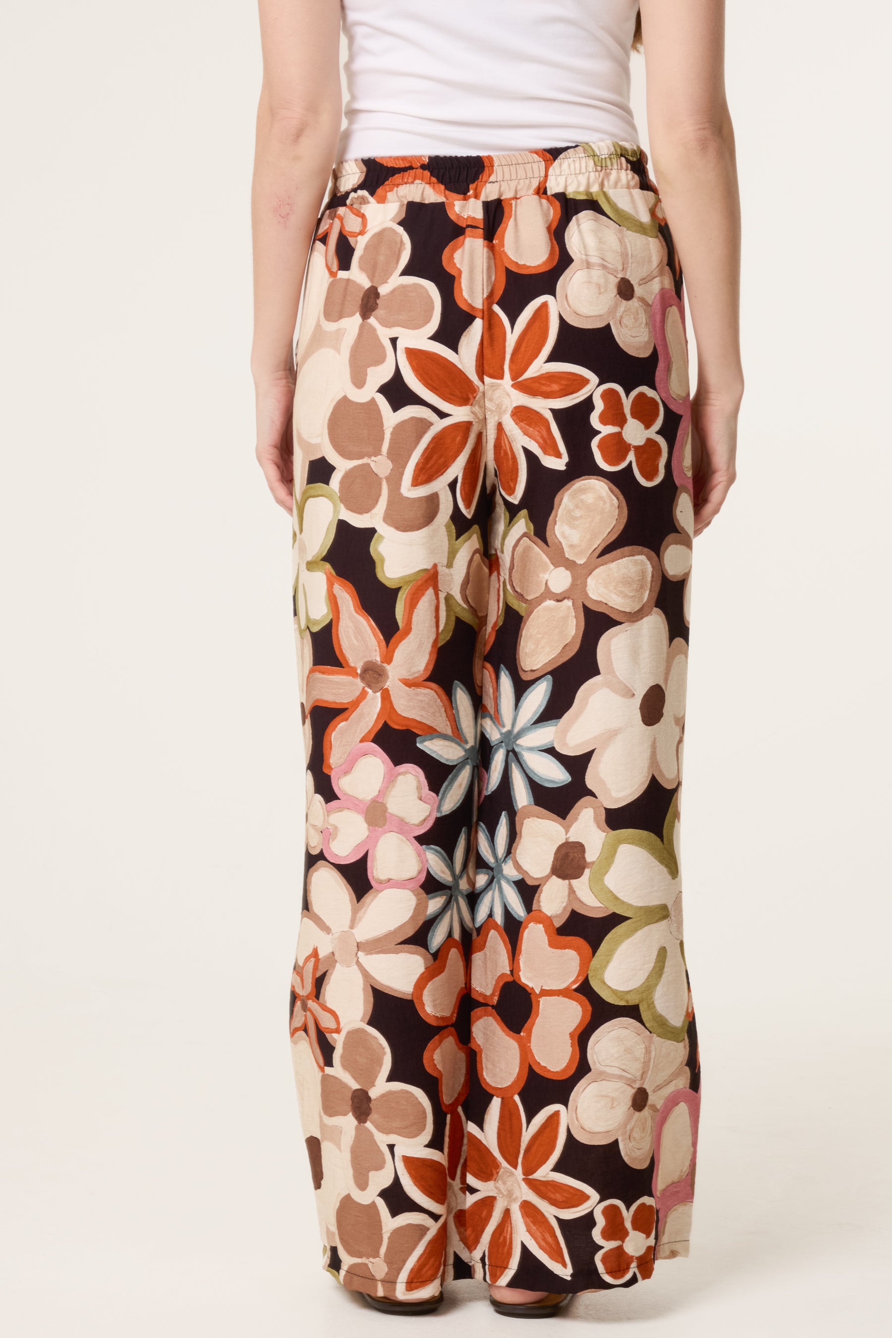 Bold Flower Wide Leg Trousers