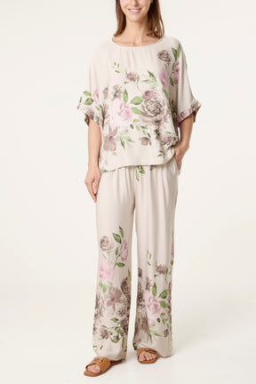 Roses Print Soft Touch Co-Ord Set
