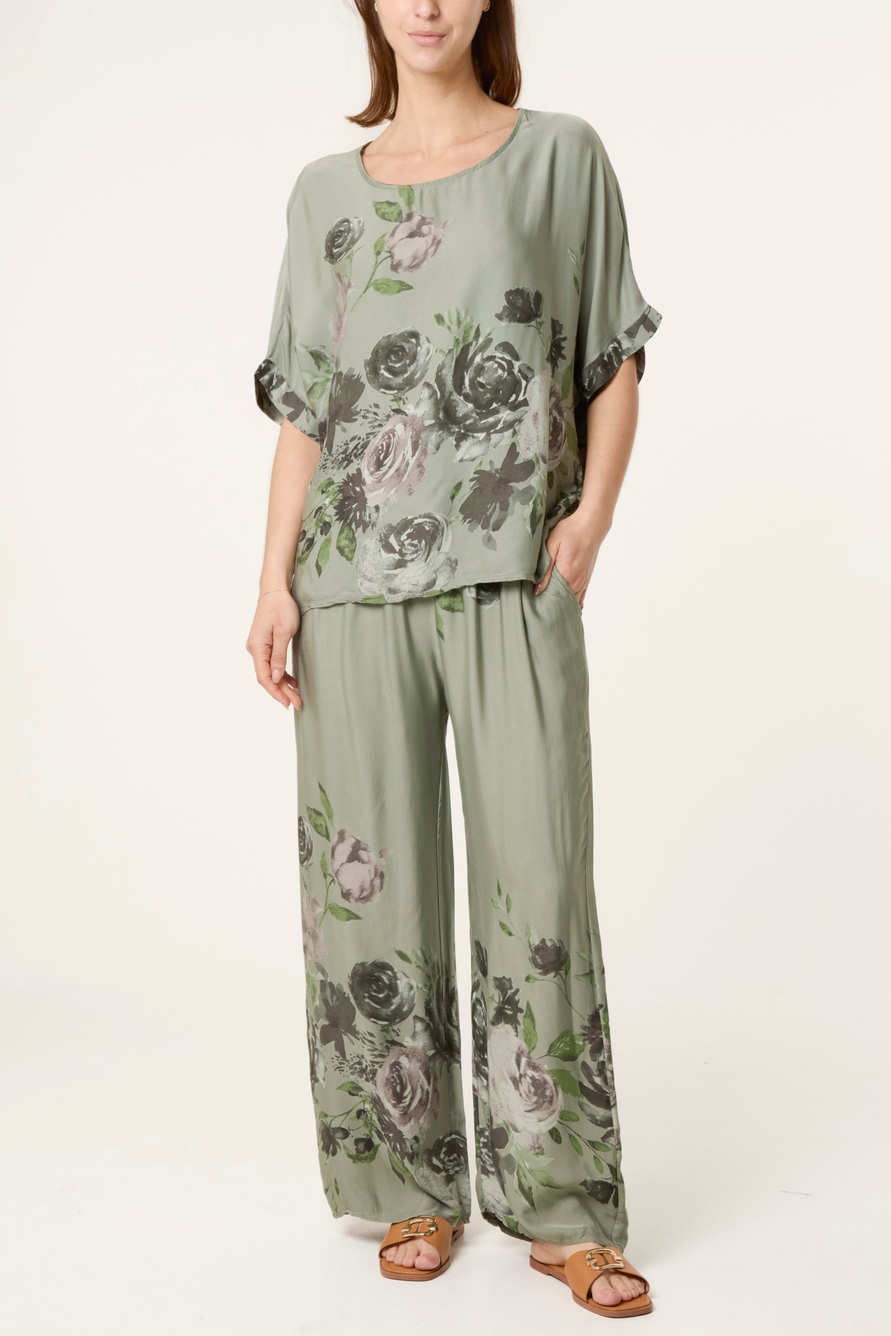 Roses Print Soft Touch Co-Ord Set