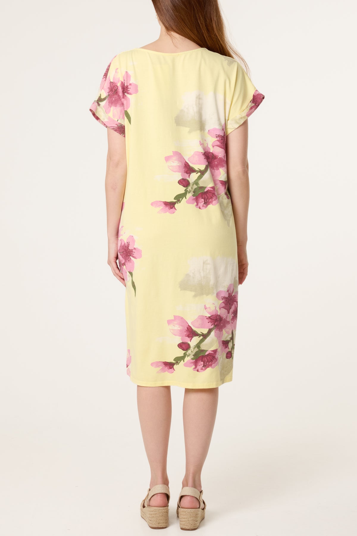Floral Linen Tunic Mini Dress