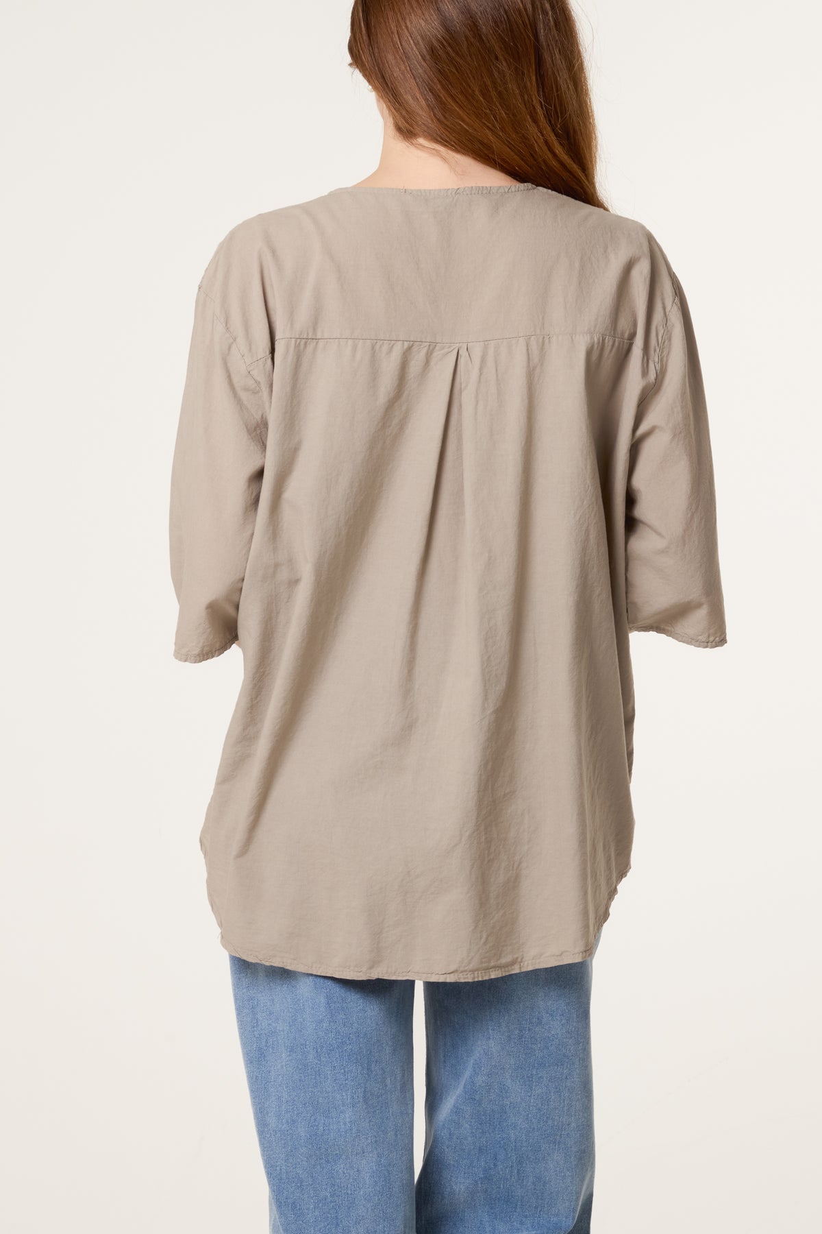 Floral Embroidered Cotton Blouse