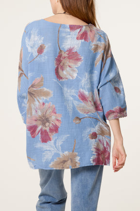 Floral Print Necklace Top