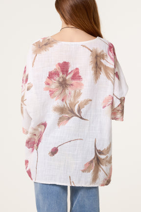 Floral Print Necklace Top