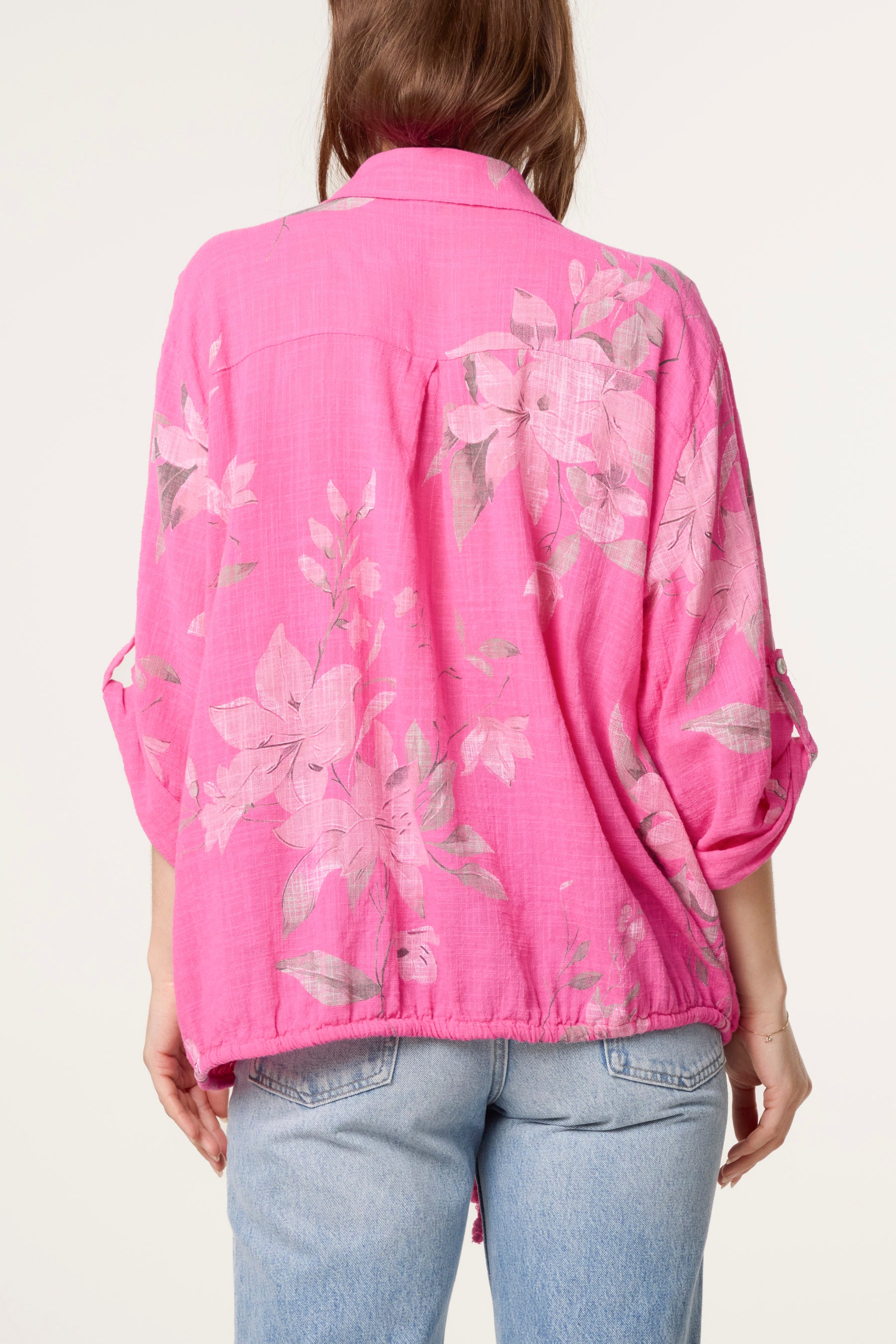Orchid Pure Cotton Drawstring Shirt