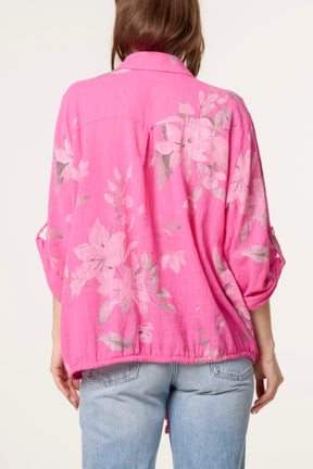 Orchid Pure Cotton Drawstring Shirt