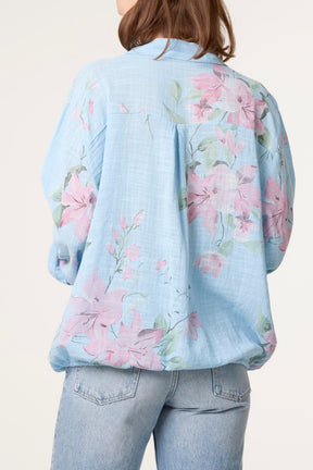 Orchid Pure Cotton Drawstring Shirt