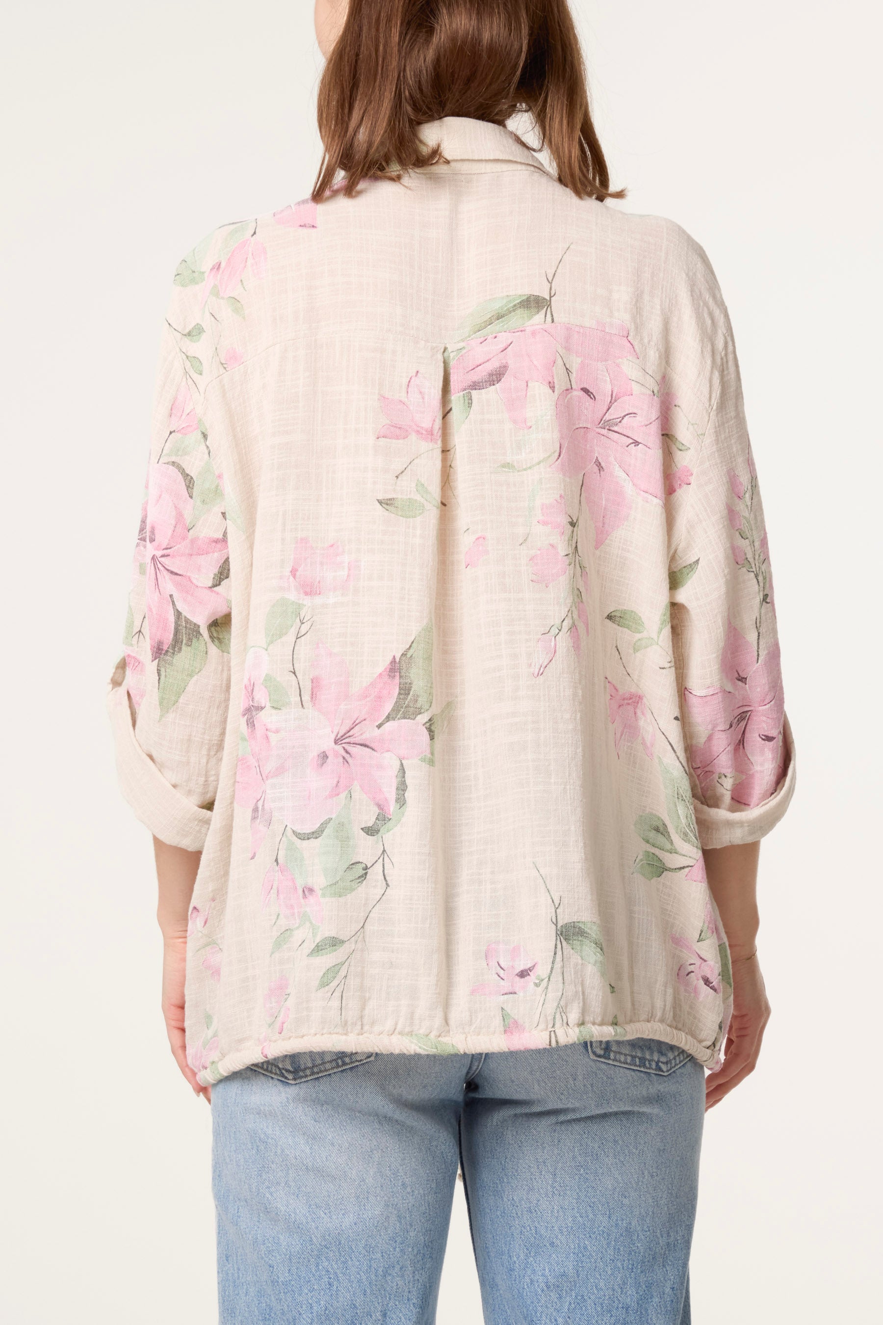 Orchid Pure Cotton Drawstring Shirt