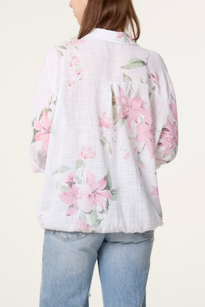 Orchid Pure Cotton Drawstring Shirt