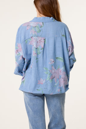 Orchid Pure Cotton Drawstring Shirt