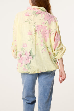 Orchid Pure Cotton Drawstring Shirt