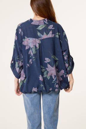 Orchid Pure Cotton Drawstring Shirt