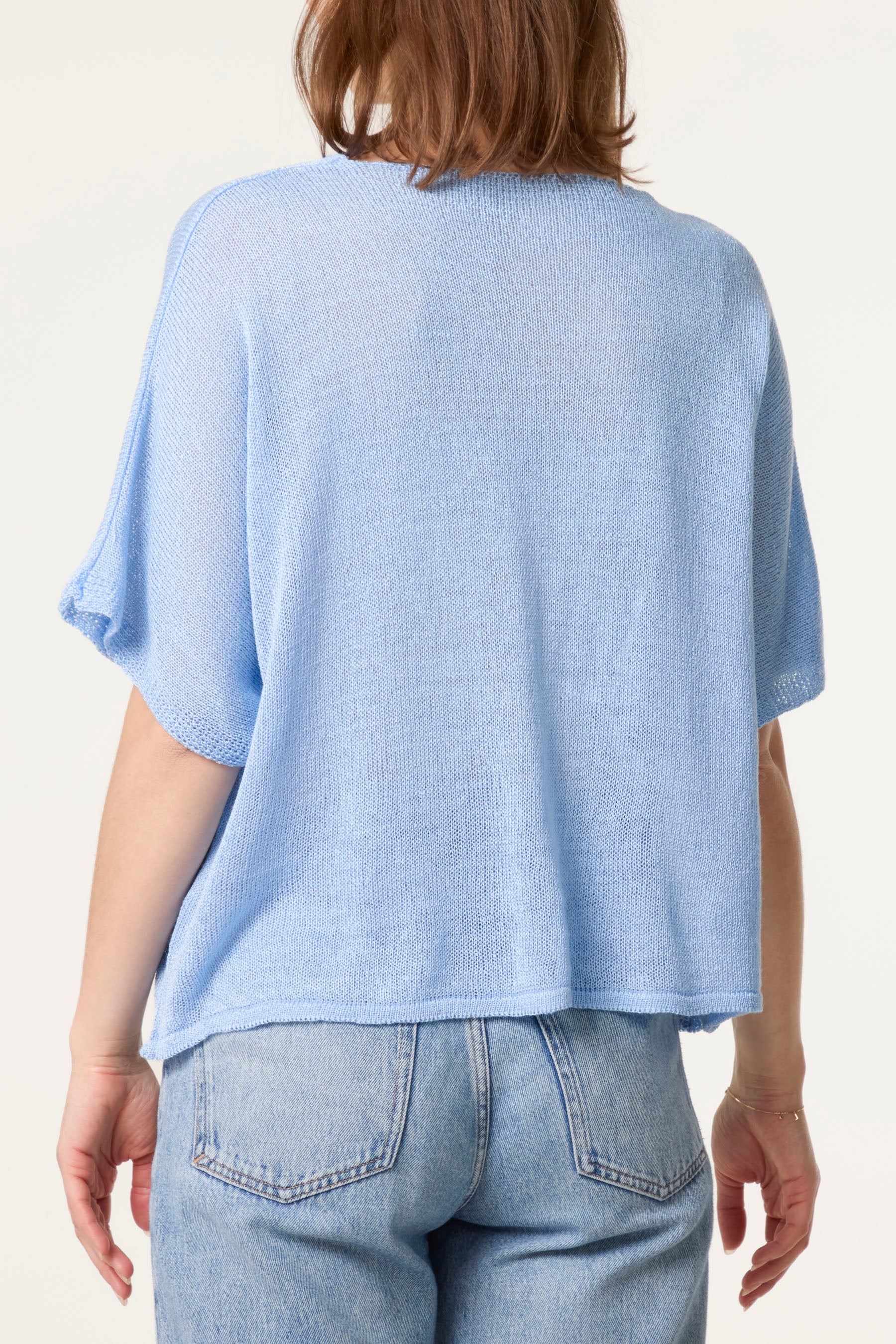 Fine Knit V-neck Short Sleeve Cardigan