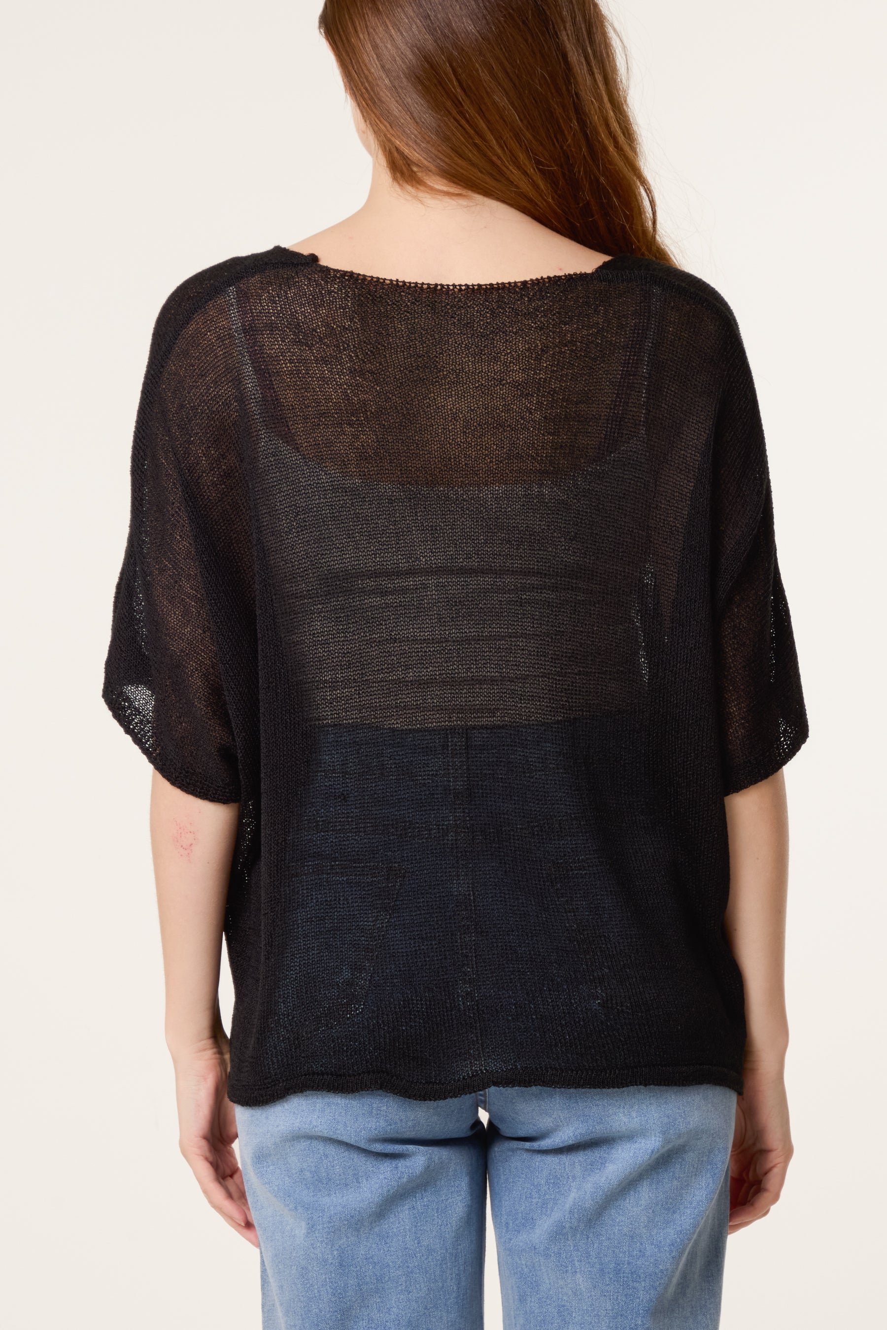 Fine Knit V-neck Short Sleeve Cardigan