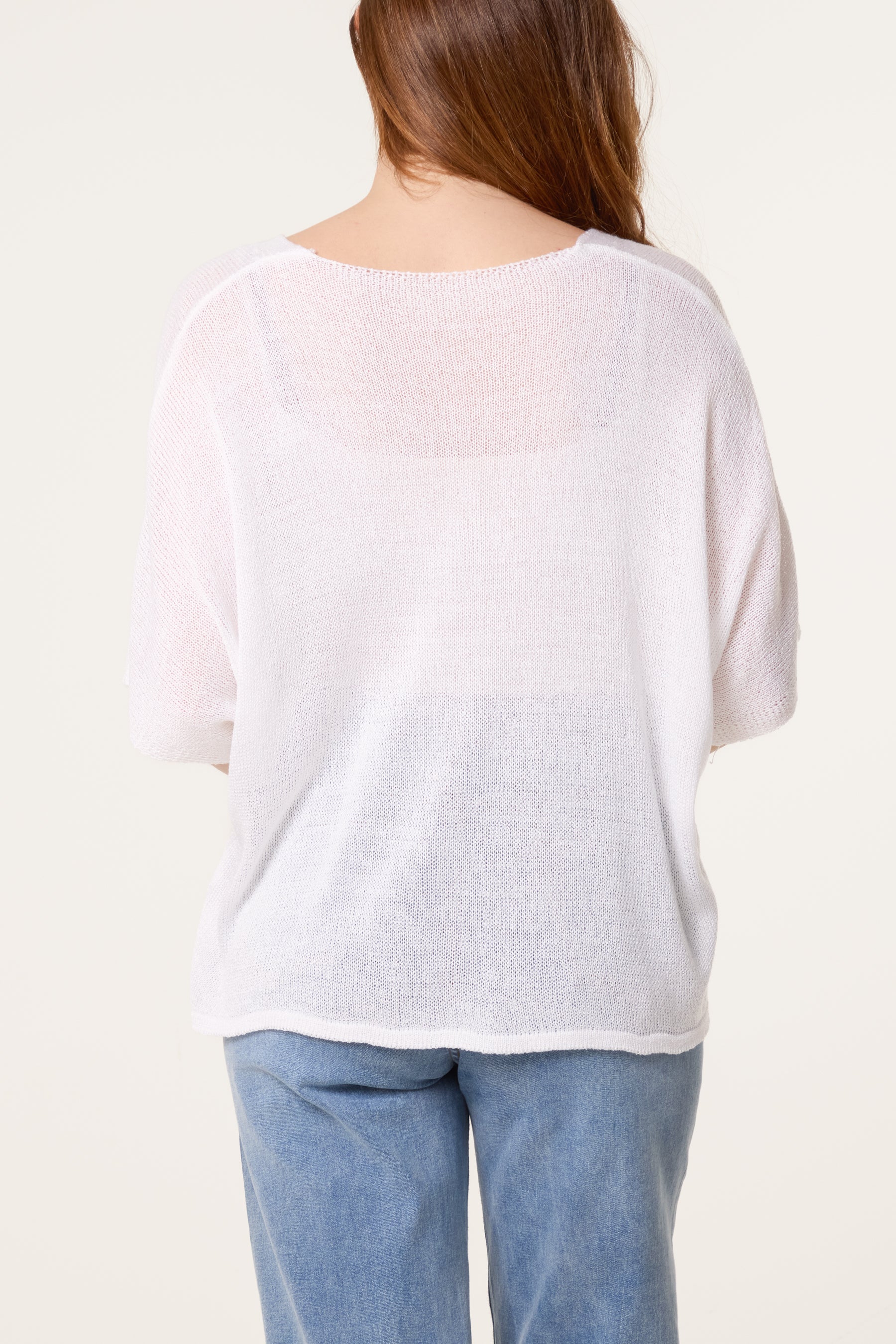 Fine Knit V-neck Short Sleeve Cardigan