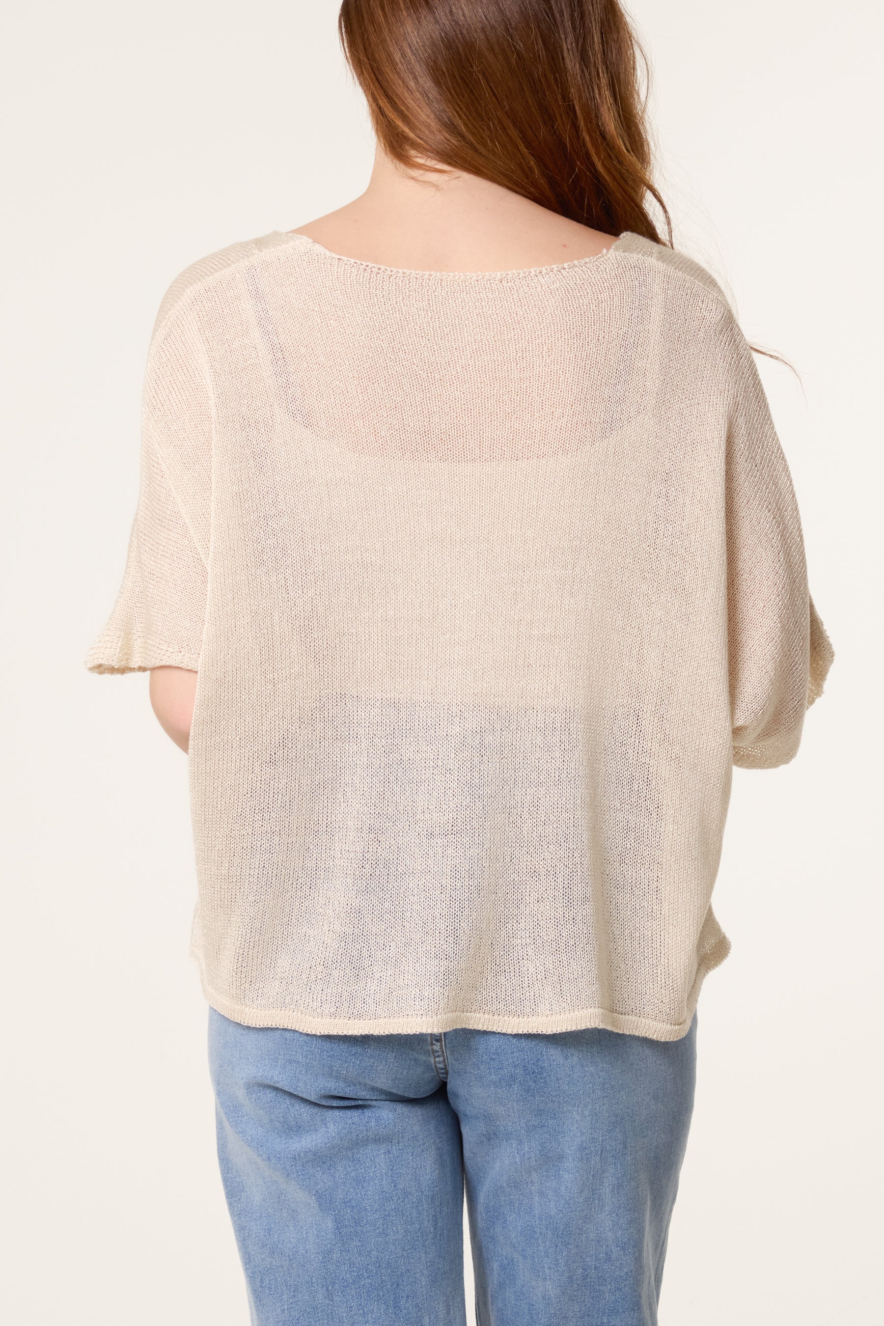 Fine Knit V-neck Short Sleeve Cardigan