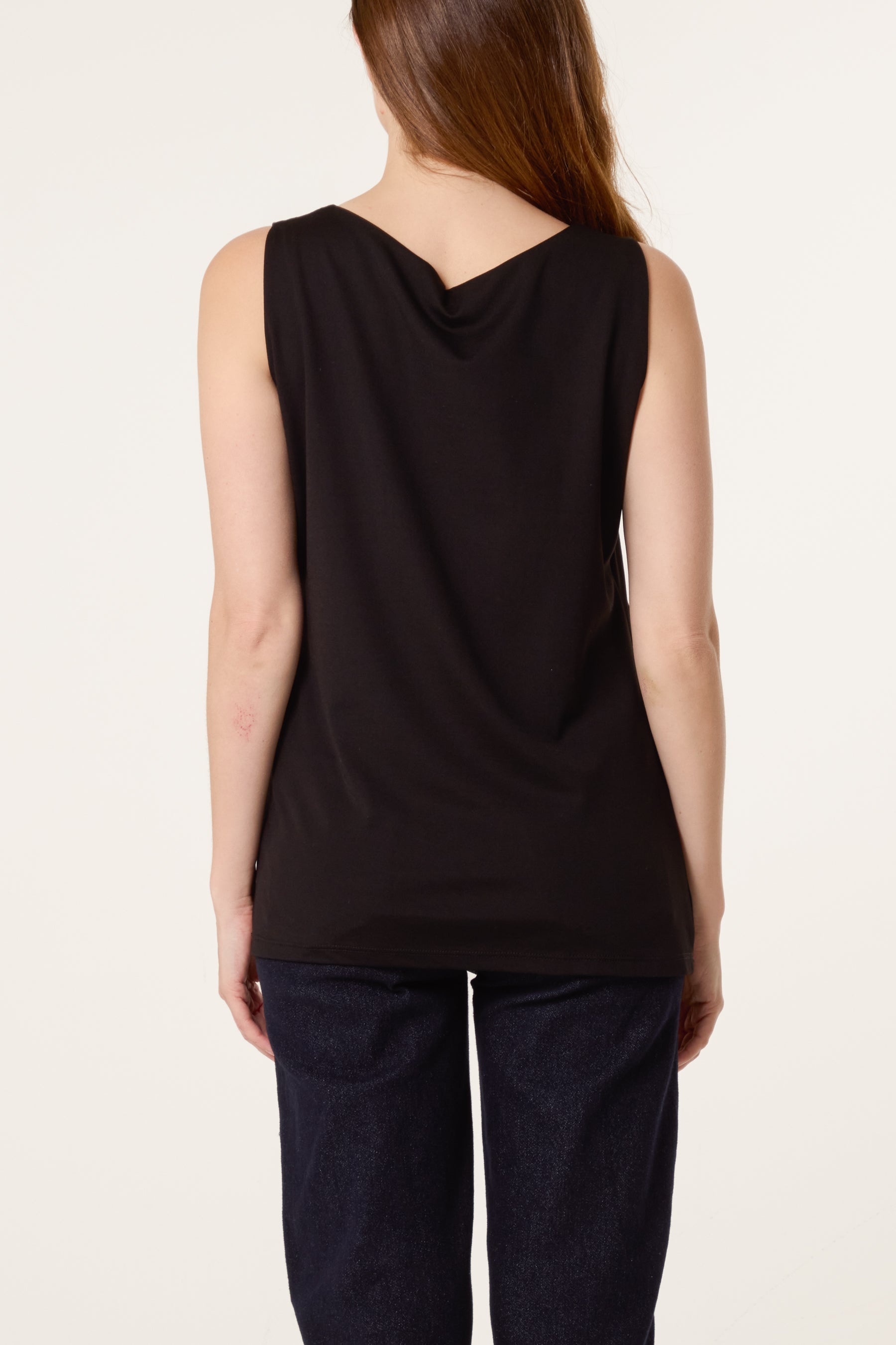 Jersey Side Tie Sleeveless Top