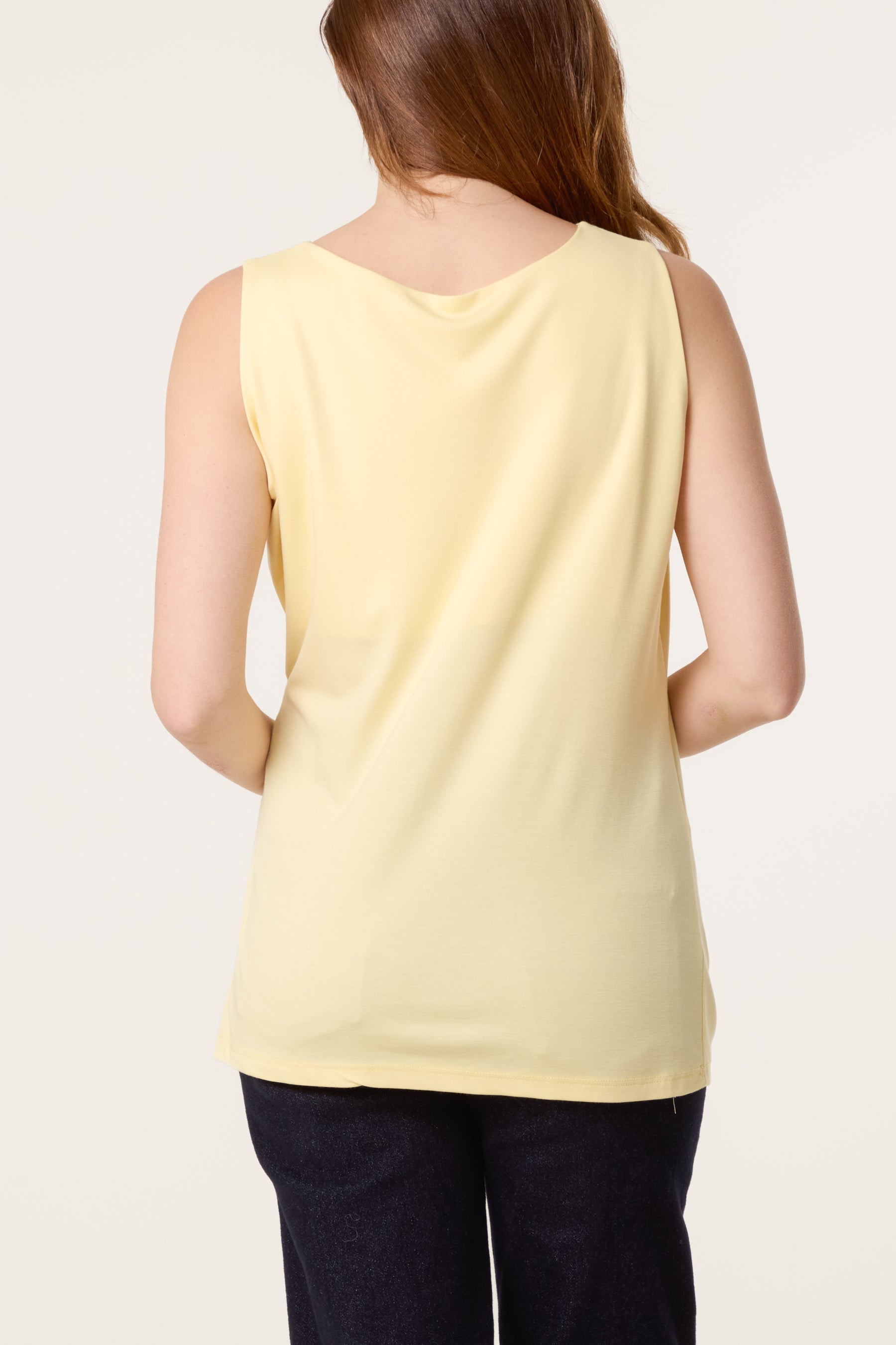 Jersey Side Tie Sleeveless Top