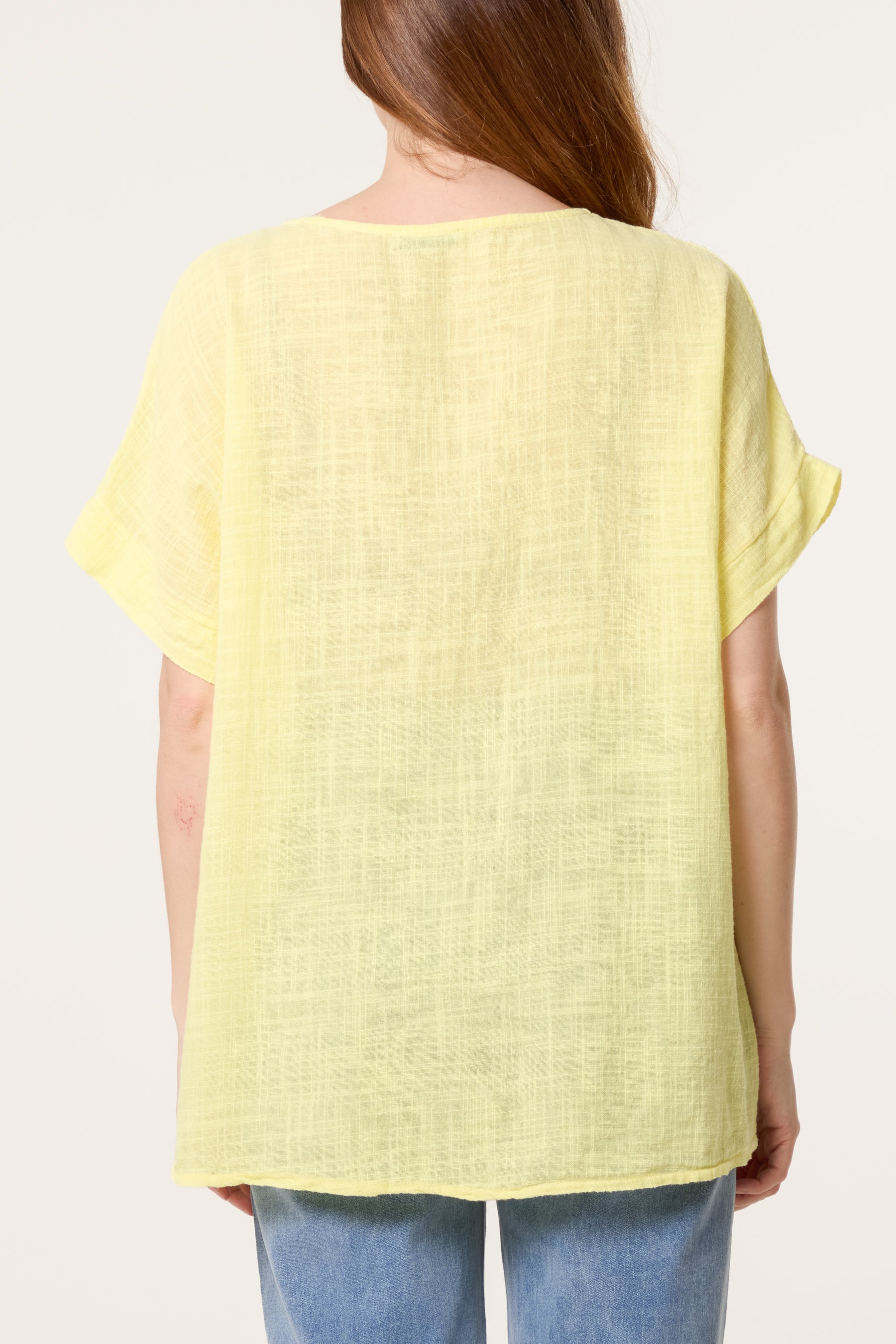 Pure Cotton Front Button Short Sleeve To
