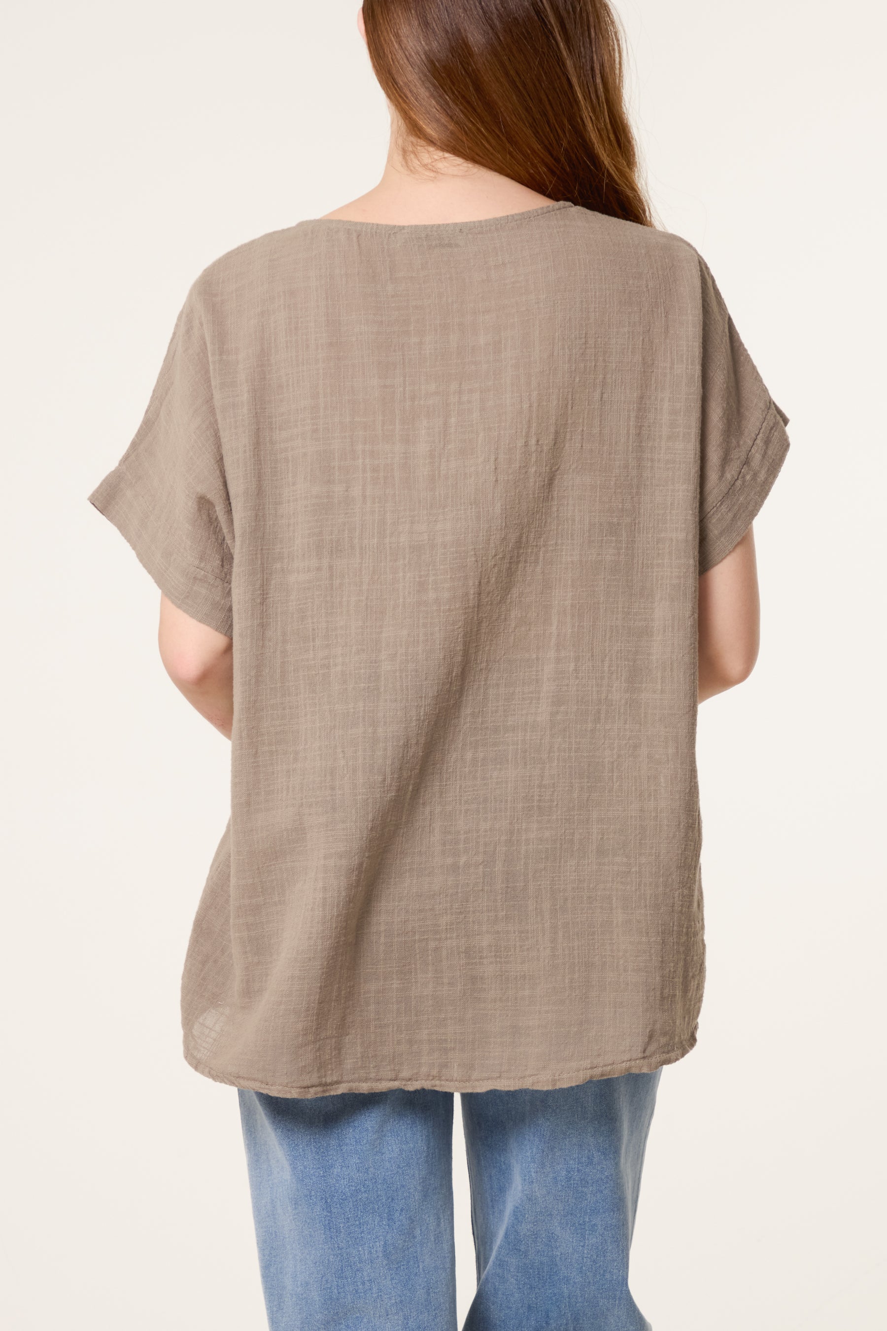 Pure Cotton Front Button Short Sleeve To