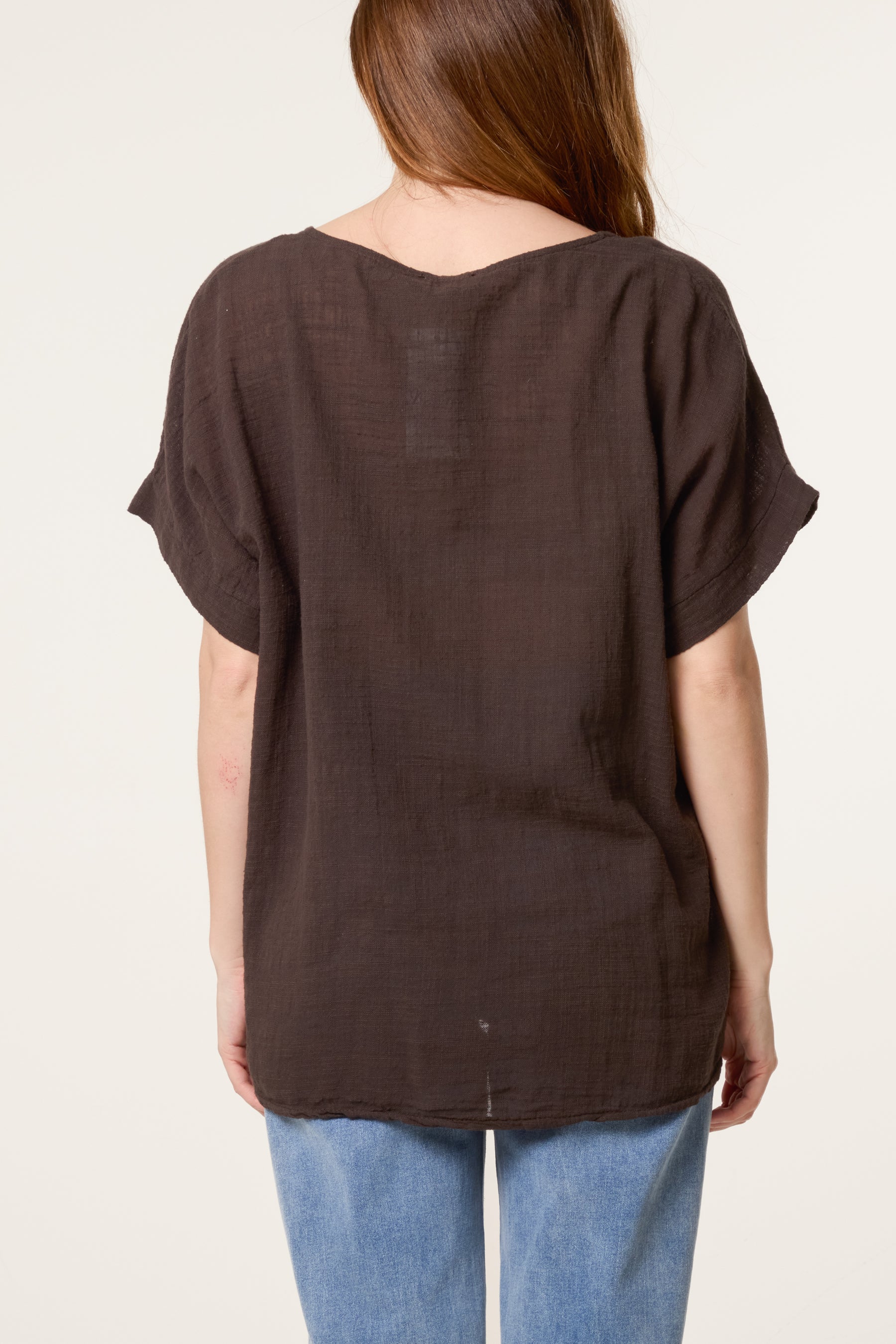 Pure Cotton Front Button Short Sleeve To