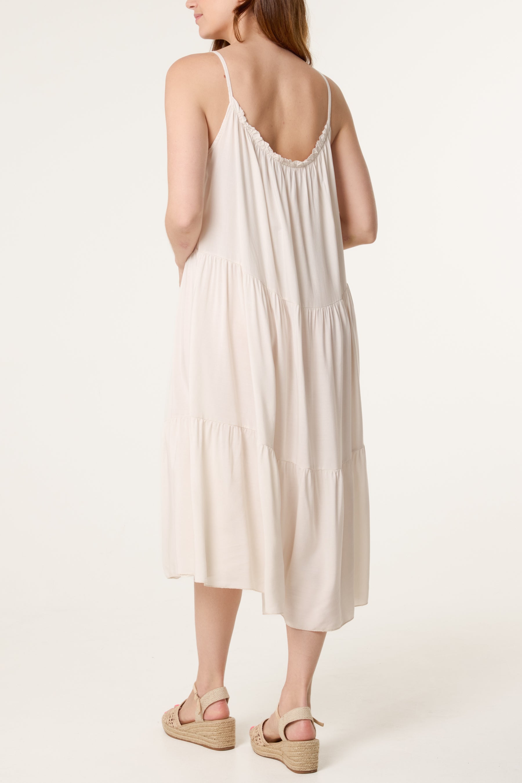 Tiered Cami Midi Dress