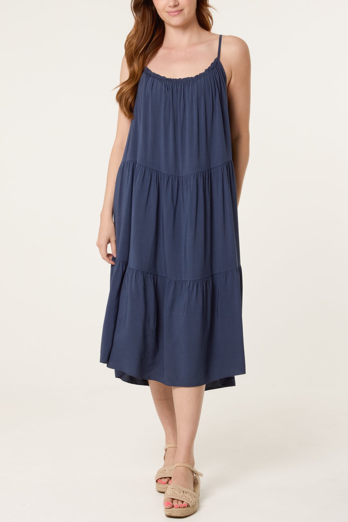 Tiered Cami Midi Dress