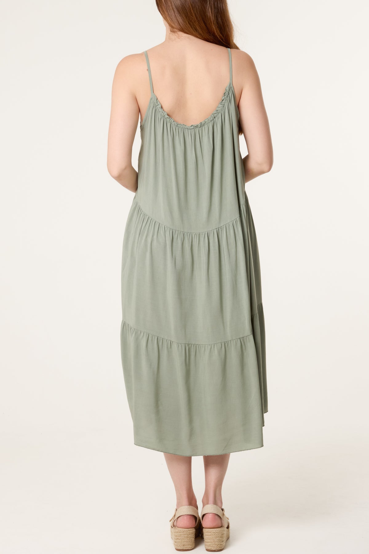 Tiered Cami Midi Dress