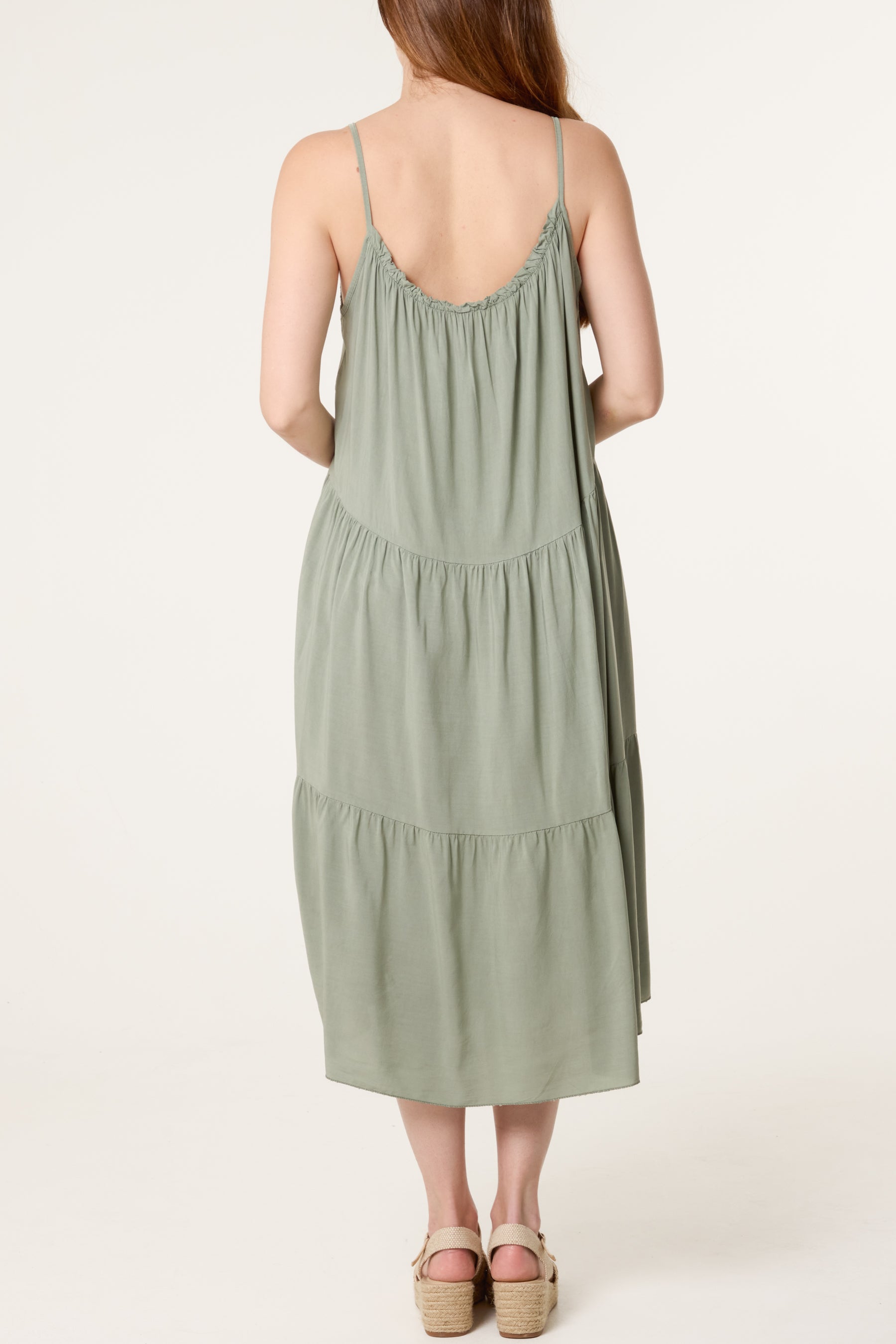 Tiered Cami Midi Dress