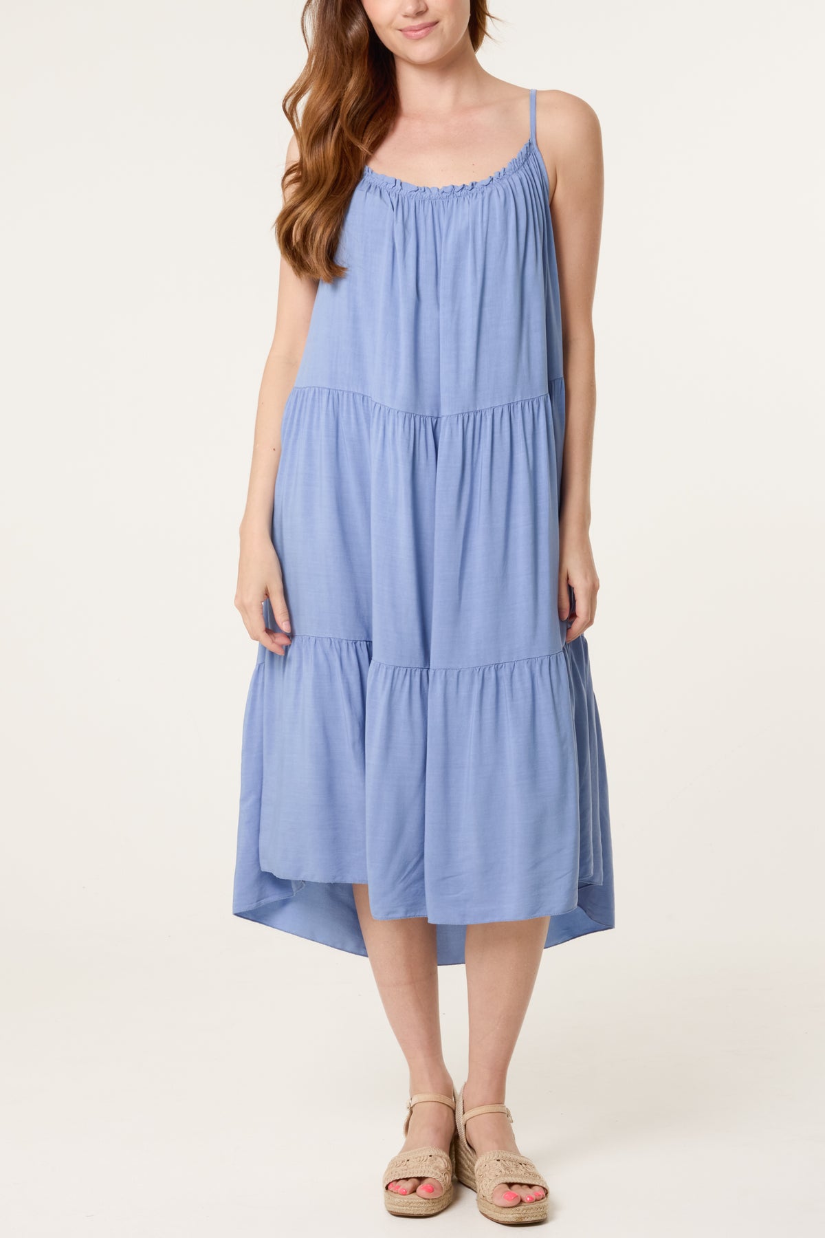Tiered Cami Midi Dress