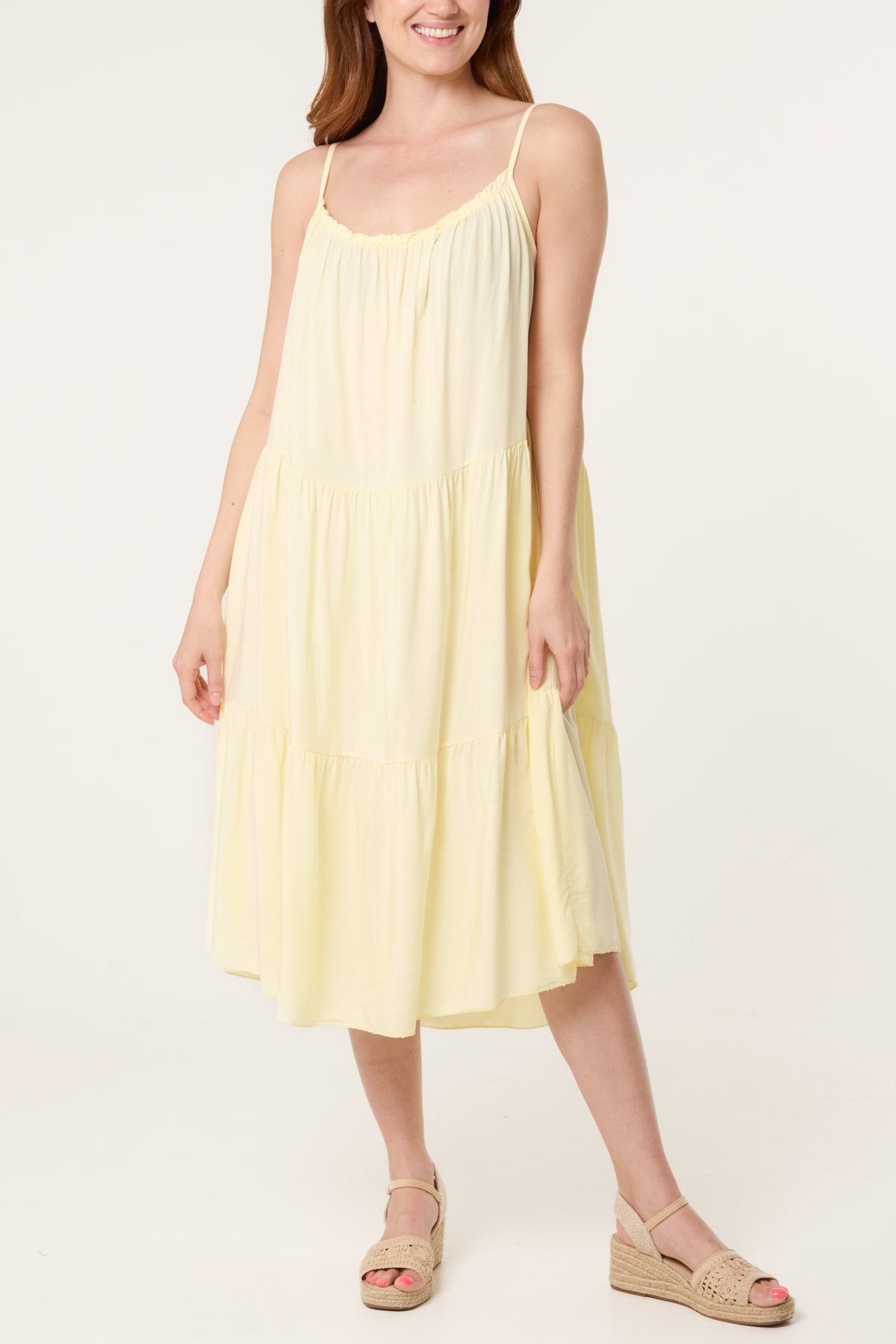 Tiered Cami Midi Dress