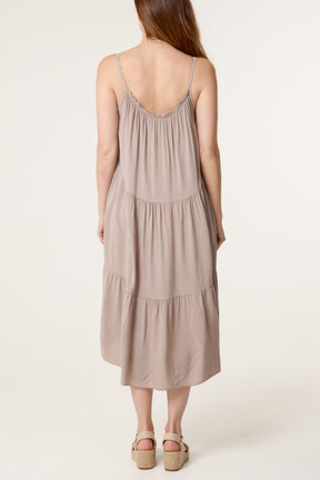 Tiered Cami Midi Dress