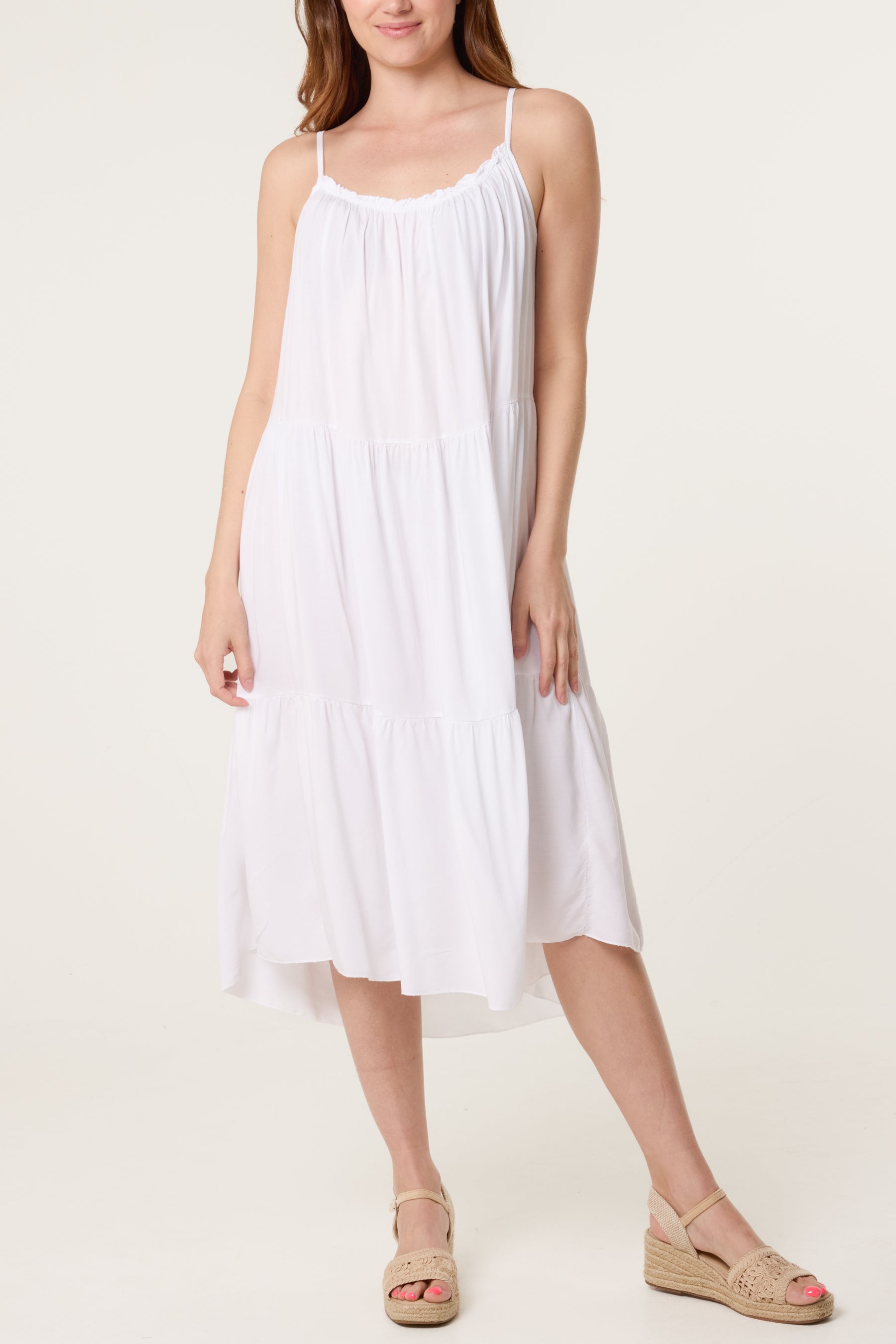 Tiered Cami Midi Dress