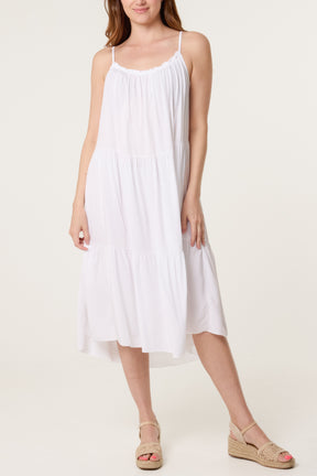 Tiered Cami Midi Dress